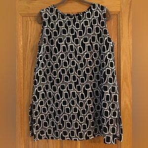 Clara Sun Woo Sleeveless Tunic Geometric Black White M